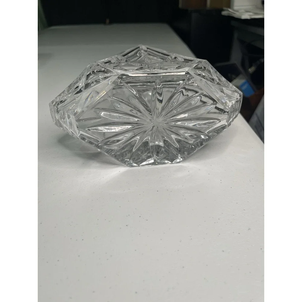 VTG OLYMPIC BLOCK 24% Leaded Cut Crystal Decanter Poland Whiskey FREE SHIPPING*